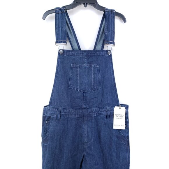 American Bazi Low Rise Skinny Overalls Women's Size Large - Picture 8 of 10